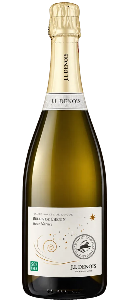 Bouteille de Bulles de Chenin sans sulfite, brut nature, Maison Denois