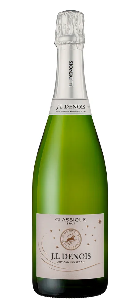Bouteille de Classique Brut, vin mousseux brut méthode traditionnelle, Maison Denois